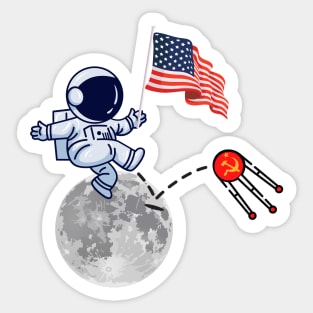 American Cold War Victory (Space Race) Sticker